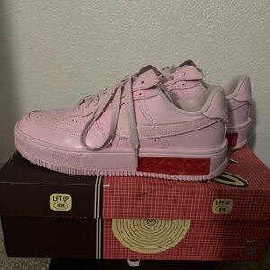 Nike Pink and Red Air Force 1 low Fontanka pink size 8.5